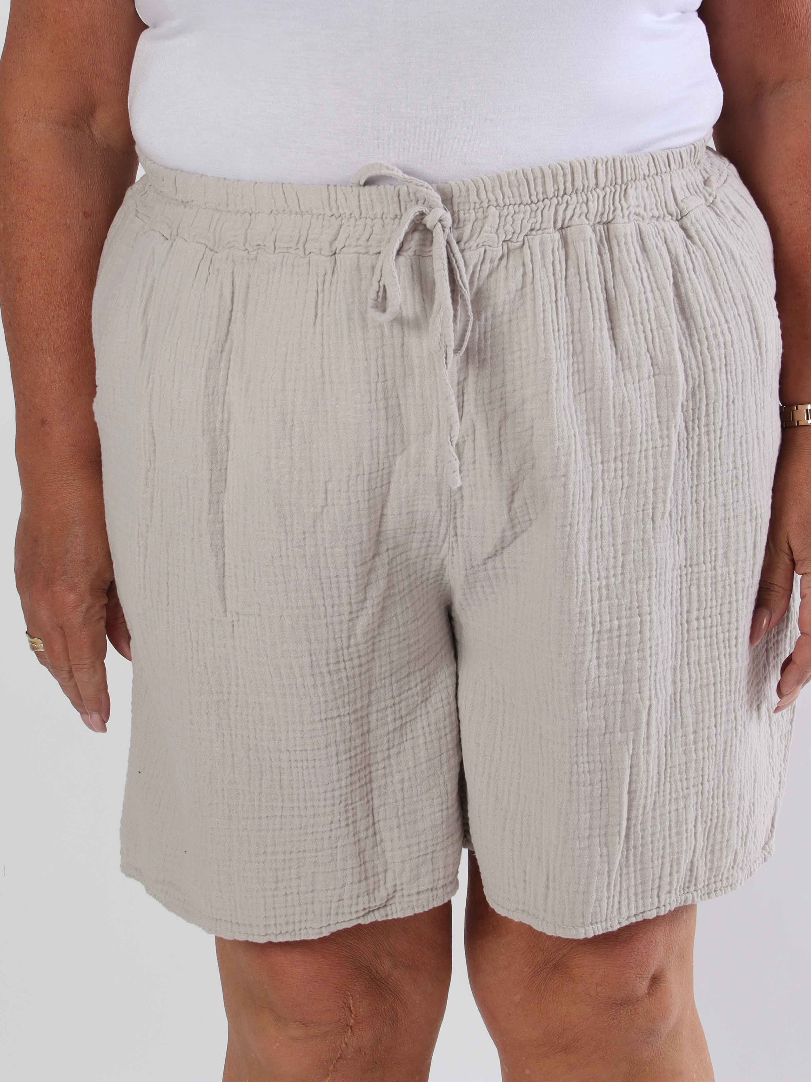 Delia - Mjuka plus size shorts i bomull